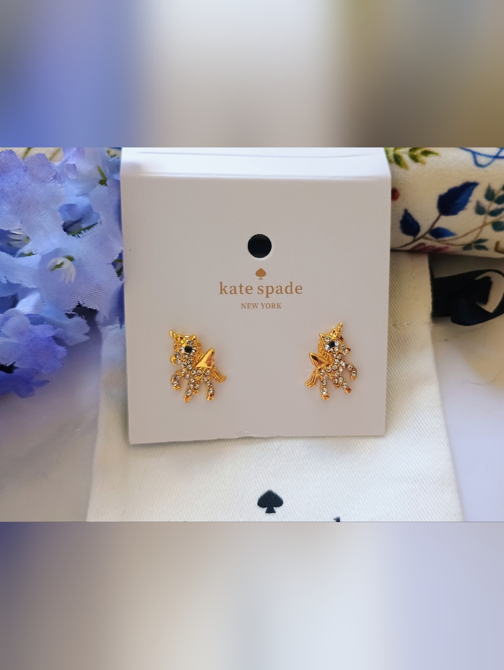 Kate Spade Unicorn In Golden Studs